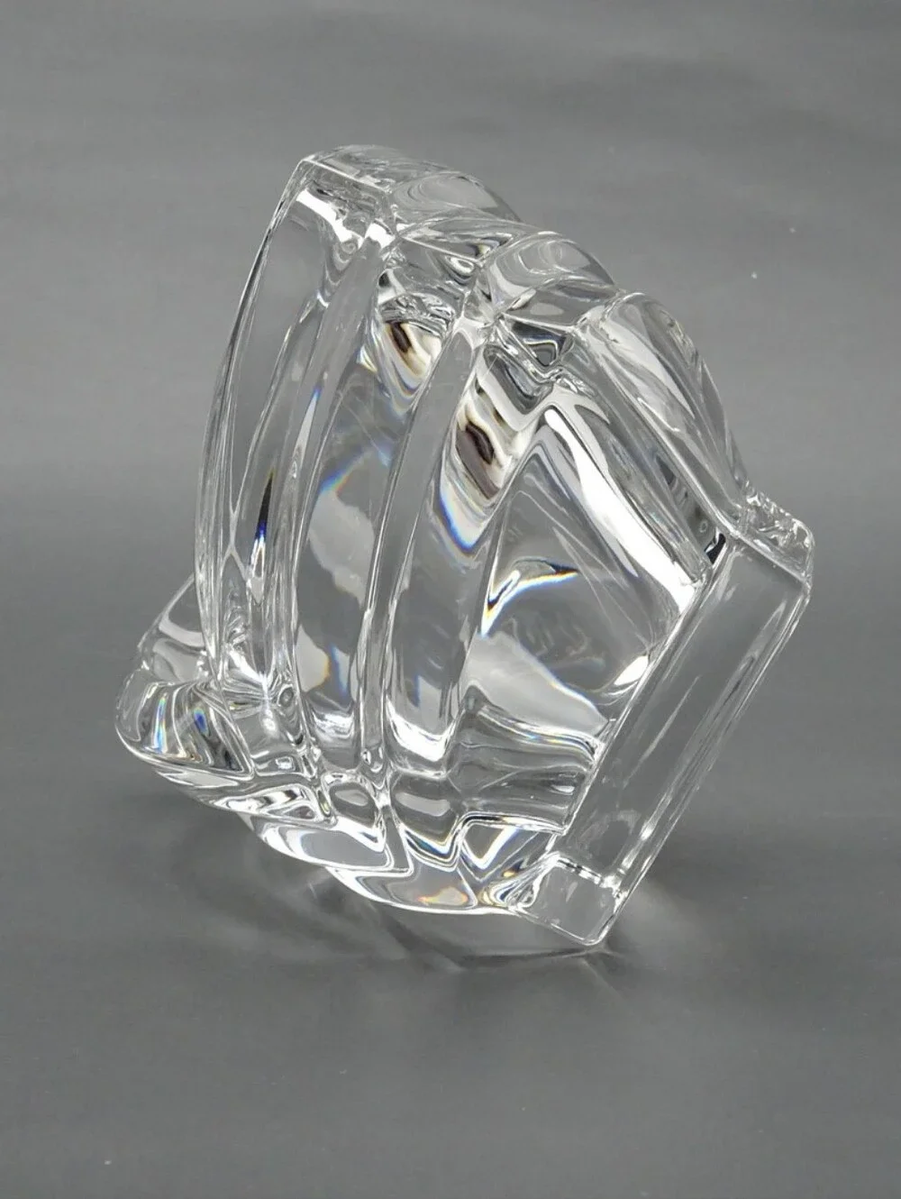 Vintage Mikasa Crystal Art Deco Votive Candle Holder/Trinket Dish - Germany